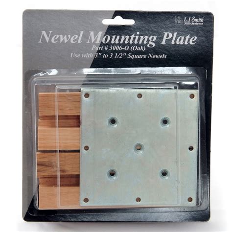 oak newel mounting plate